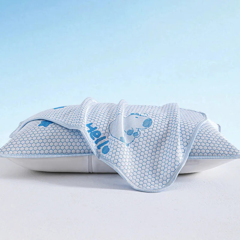 taies d'oreiller hexagonales bleues motif hello moderne 100 polyester frais