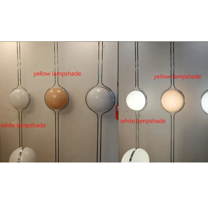lampe sol moderne sphères blanc jaune translucides décoration intérieure chambre salon