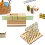 support couture bois rack outils bobines aiguilles règle artisanale multifonctionnelle pratique