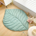 tapis enfant feuille verte rose doux moderne plissé oiseau peluche extérieur pique nique plage
