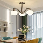 lustre moderne nickel mat opalescent led chambre salon suspension murale trois lumières