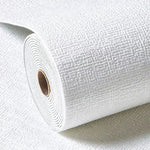 papier peint autocollant vinyle blanc effet lin moderne imperméable décoration murale salon maison