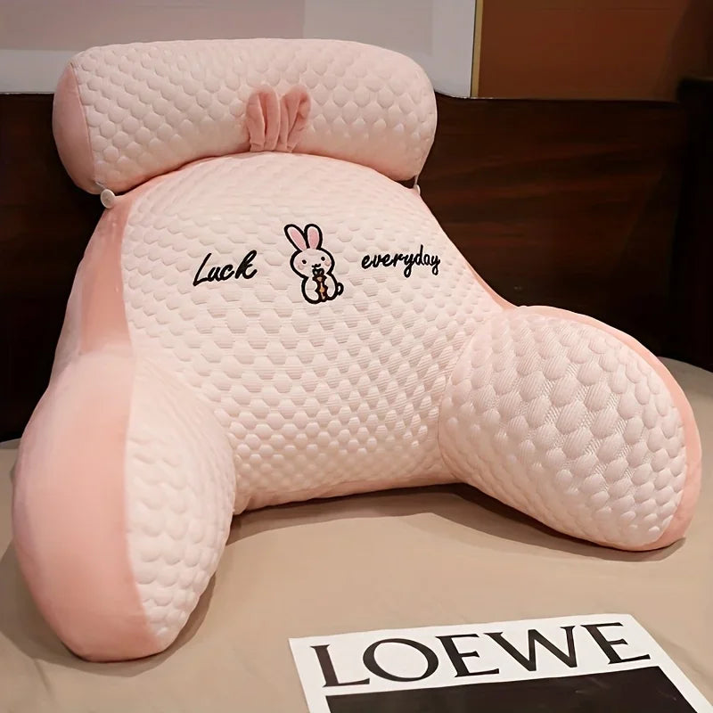 oreiller lecture ergonomique support dorsal réglable coussin lombaire doux mousse pe polyester pointillé moderne