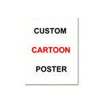 poster personnalisé abstrait multicolore moderne portrait famille couple animal ami décoration cadeau