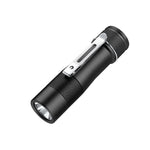 lampe torche vert olive noir argent texture antidérapante clip modernisée compacte