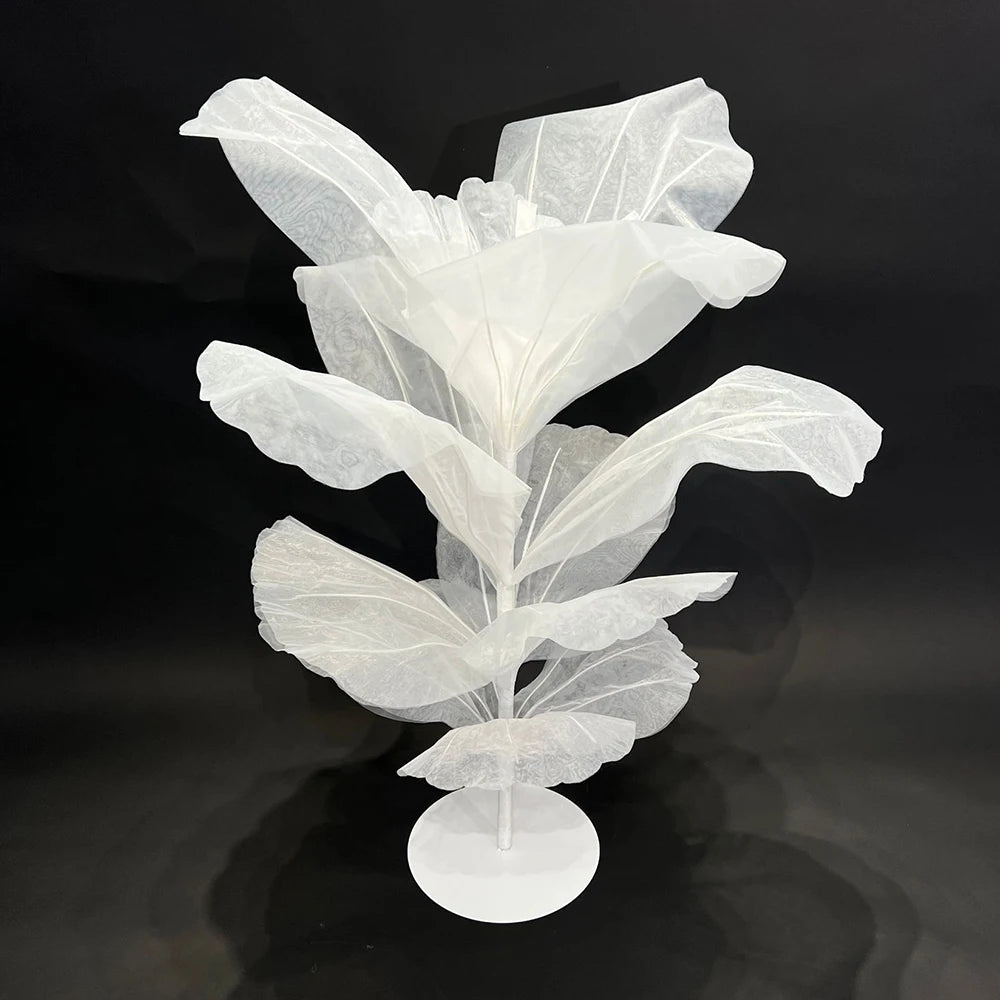 décoration intérieure fleur table soie blanc bleu rose 150cm moderne élégante tulle opaque