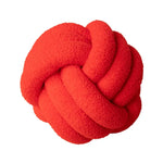 coussin décoratif rond velours effet nœud canapé salon moderne maison texte