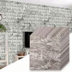 panneaux decoratifs murals adhésifs brique gris modernes résistants eau pieces decoratives