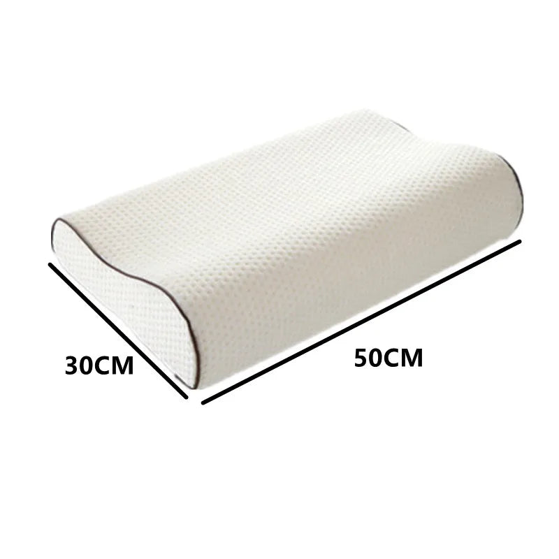 oreiller mousse mémoire forme fibre bambou imprimé blanc contour ergonomique zip voyage lit