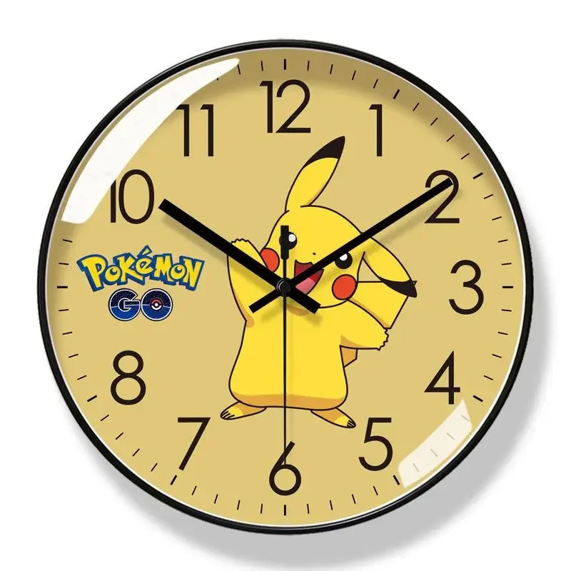 horloge murale pikachu moderne quartz sans pile décoration maison dessin animé pokémon go monster