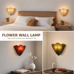 lampe murale décorative fleur blanc crème rouge vert olive led moderne chambre salon
