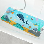 tapis bain anti dérapant thème marin poissons coraux dimensions 100cm 40cm moderne enfantin