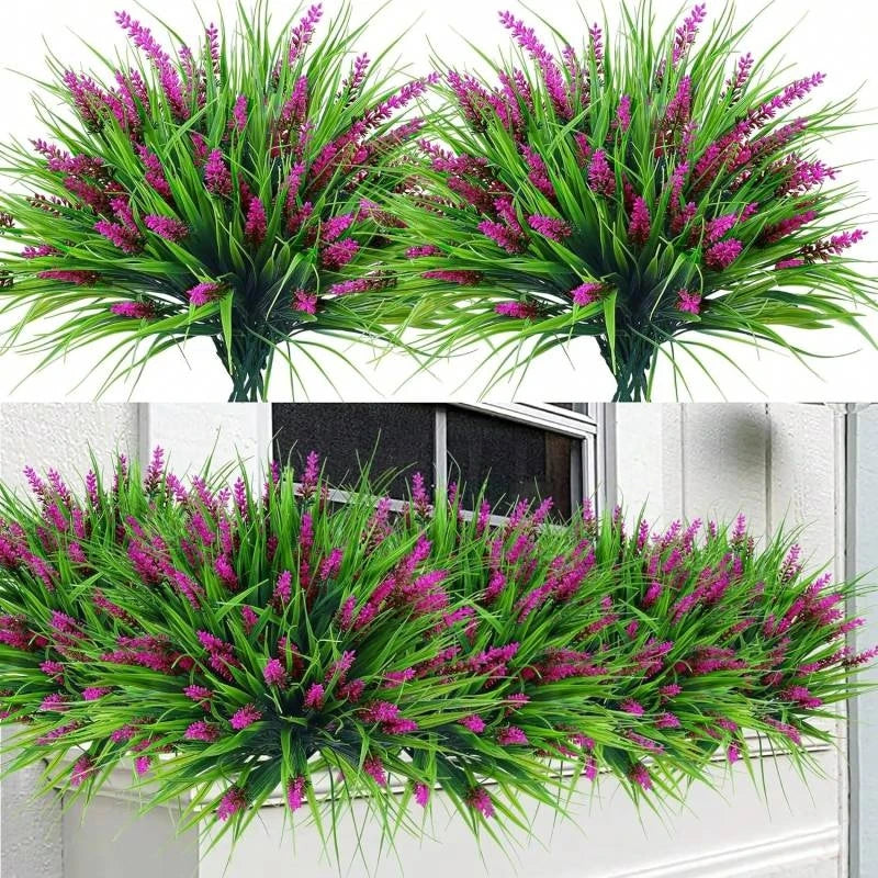 plantes artificielles rouge vert violet fleurs cônes feuilles modernes extérieur intérieur décoration maison chambre