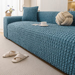 housses canapé moderne polyester spandex gris beige bleu noir texture maille