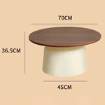 table basse moderne minimaliste bois rond marocain artificial board centralisée