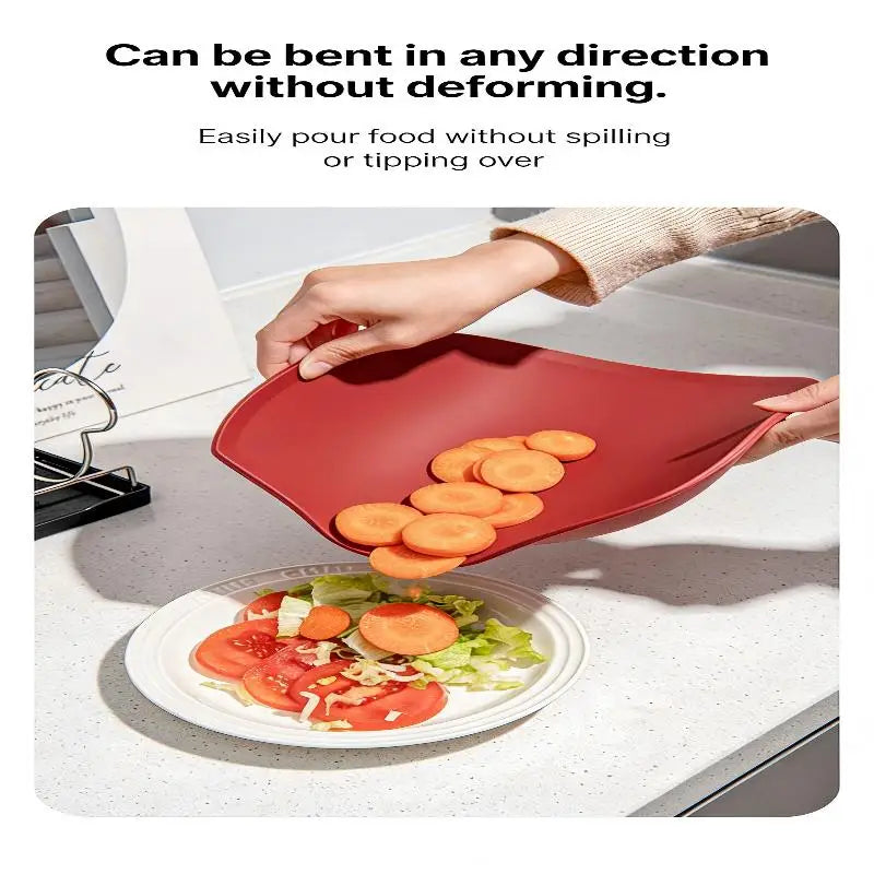 planches découpe rouge noire moderne adhésive couteau cuisine silicone flexible