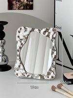 miroir decoratif moderne texturé argenté noir blanc minimaliste chambre dressing