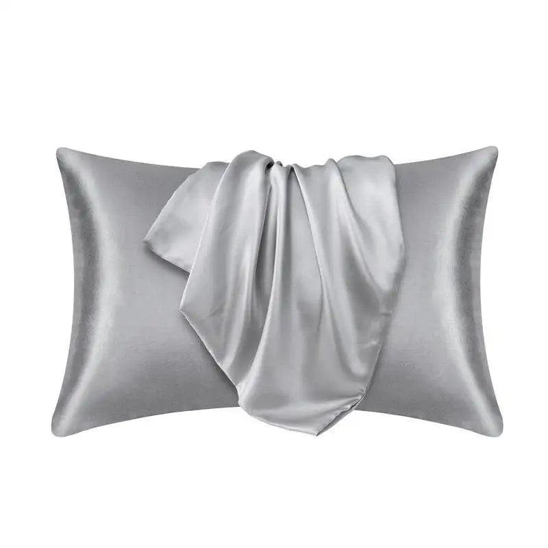 taie d'oreiller soie satinée moderne housse coussin décorative chambre coucher