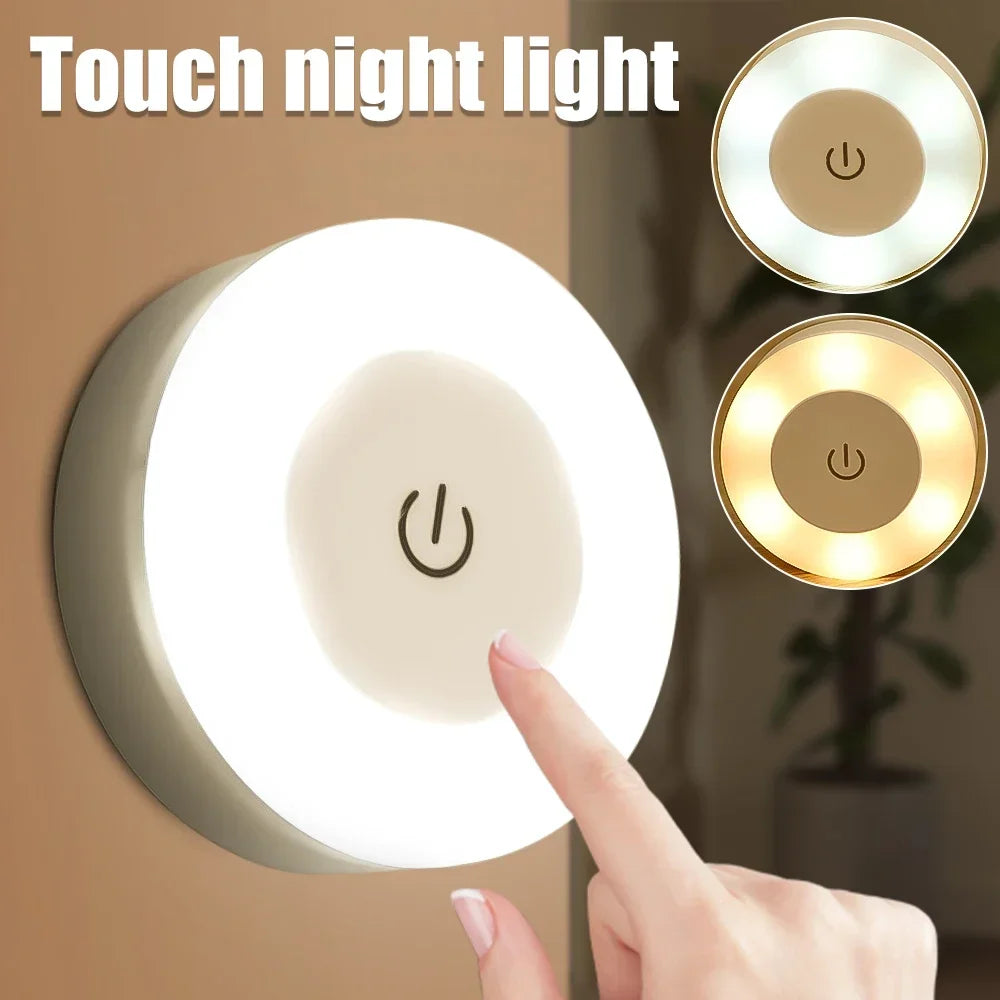 veilleuses led touch sensor nuit blanc doré moderne enfants chambre tactile dimmable rechargeable usb