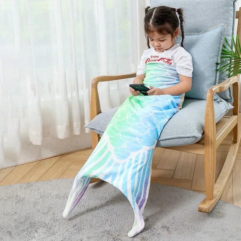 couverture sieste peluche polyester coton douce violet rose blanche poissons portable voyage hospitalière moderne