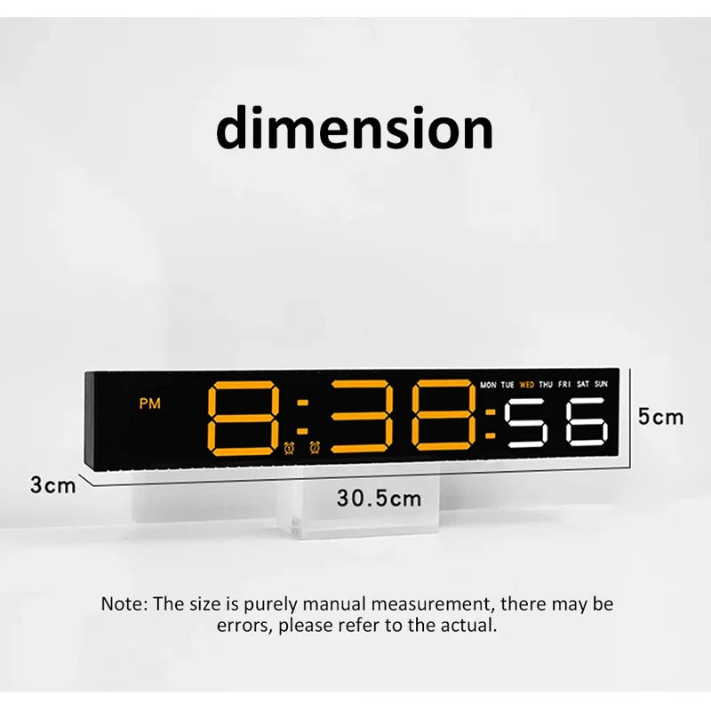horloge led moderne réveil numérique lumière ambiance barre rythmique couleur réglable