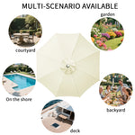 parapluie patio protection beige clair baleines moderne extérieur jardin remplacement toile supérieure