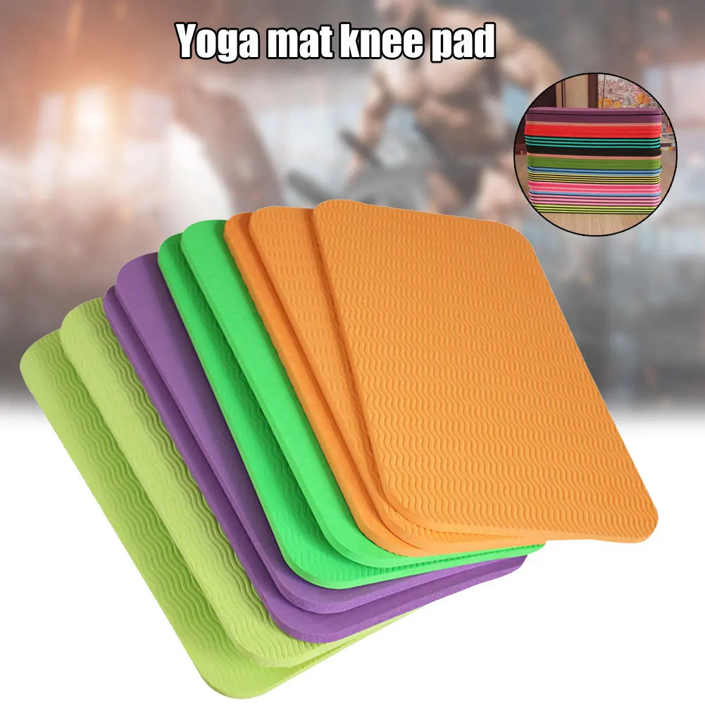 protections genoux coussins antidérapants tapis yoga texturés motifs ondulés losanges couleurs vives minimaliste sportif