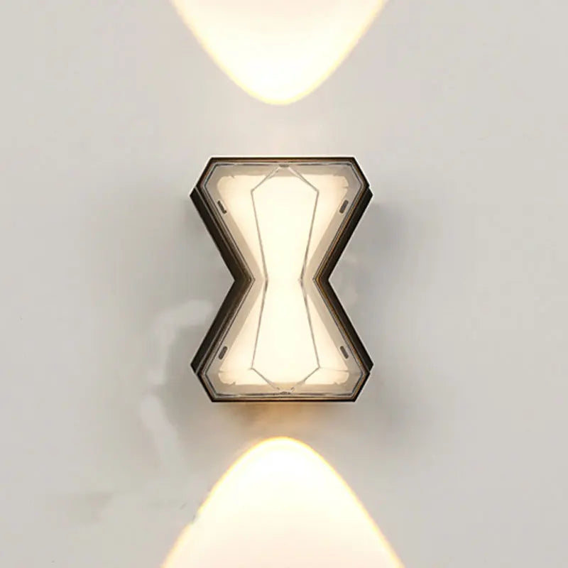 applique murale moderne effet diamant noir géométrique diffuseuse lumière salon chambre