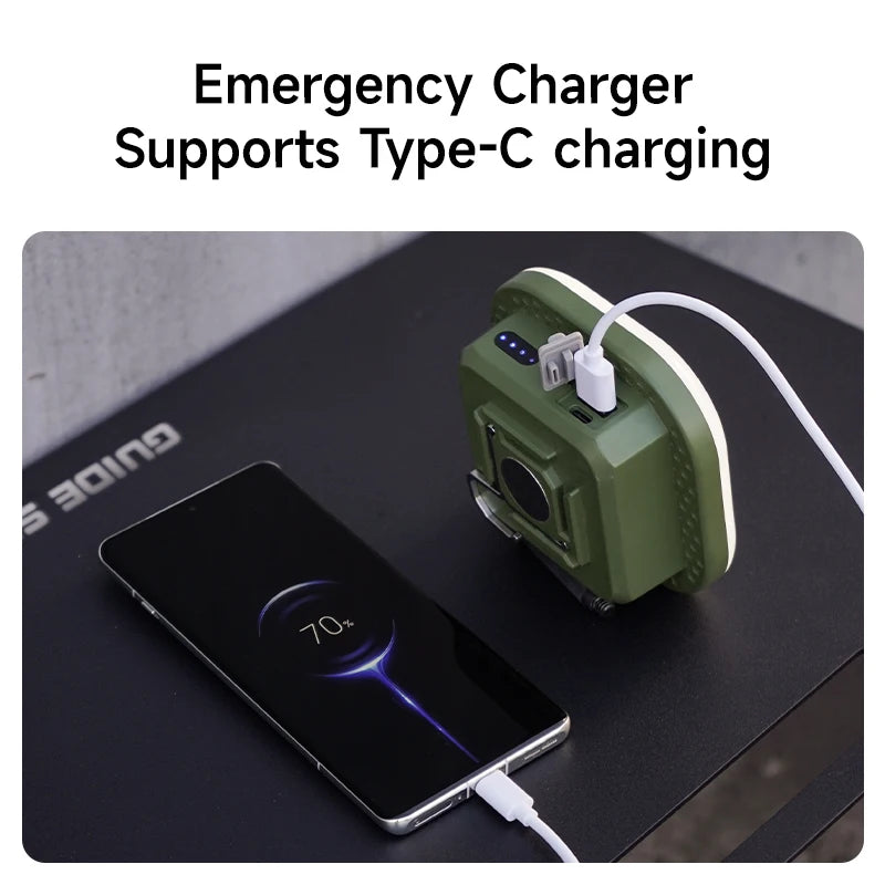 lampe poche rechargeable led vert moderne aimant clips