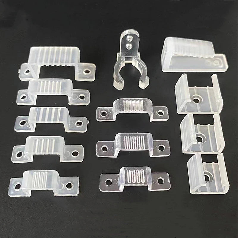 Clip de fixation PVC+ABS pour bande lumineuse LED 12mm