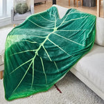 couverture feuilles plante polyester soft moderne printemps automne voyage maison vert différents tons