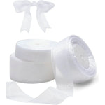 ruban organza blanc élégant délicat 10mm 15mm 20mm 25mm 38mm 52mm translucent emballage décoration