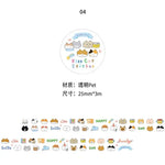 ruban decoratif transparent motifs animaux geometriques decor mignon adhesif educatif dessin ecole fournitures papeterie
