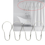 rideaux anneaux argentés modernes 50pcs opaques métal lisses maison