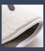 tapis bain antidérapant ovale motifs floraux blanc noir résistant antibactérie decorativeextérieur