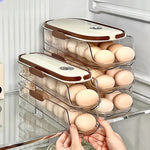 boîte œufs transparente réutilisable poignées couvercle moderne cuisine rangement 31x20cm 45x20cm 65x20cm