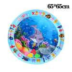 tapis d'éveil bébé thème marin poissons coraux étoiles mer bleu blanc orange verte rose