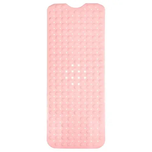 tapis bain antidérapant gris texture bosses moderne salle bain 40x16 succion tasses lavable machine