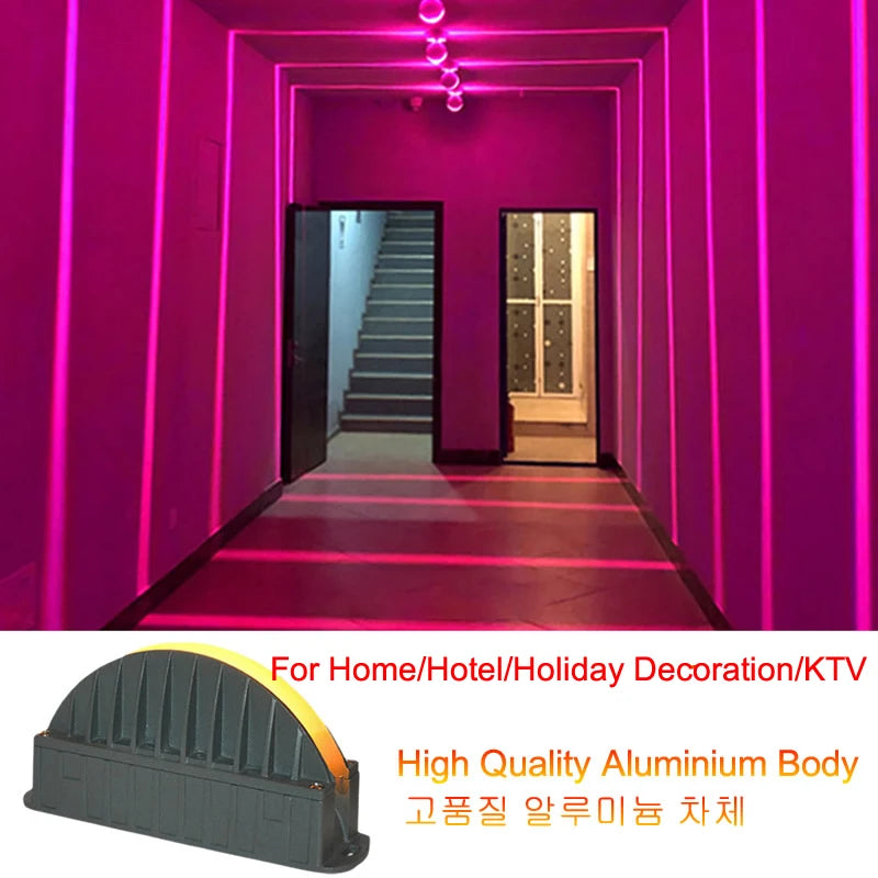 projecteur mural led moderne 7w gris rouge vert jaune violet bleu projections géométriques ip65