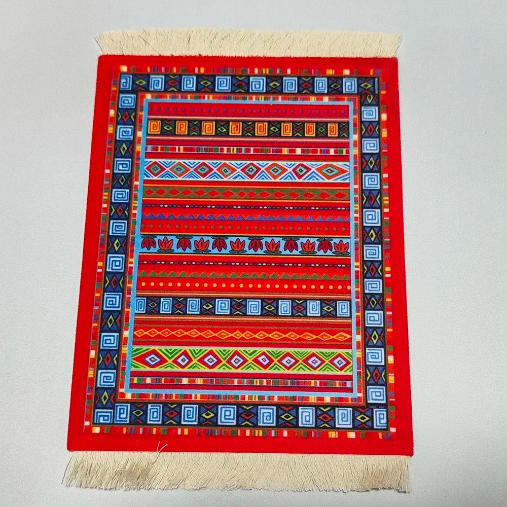 tapis souris motif fleurs persan classique caoutchouc antidérapant informatique bleu