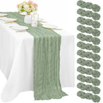 nappes longues décoratives plissées couleurs lilas rose beige semi transparentes romantique table runners