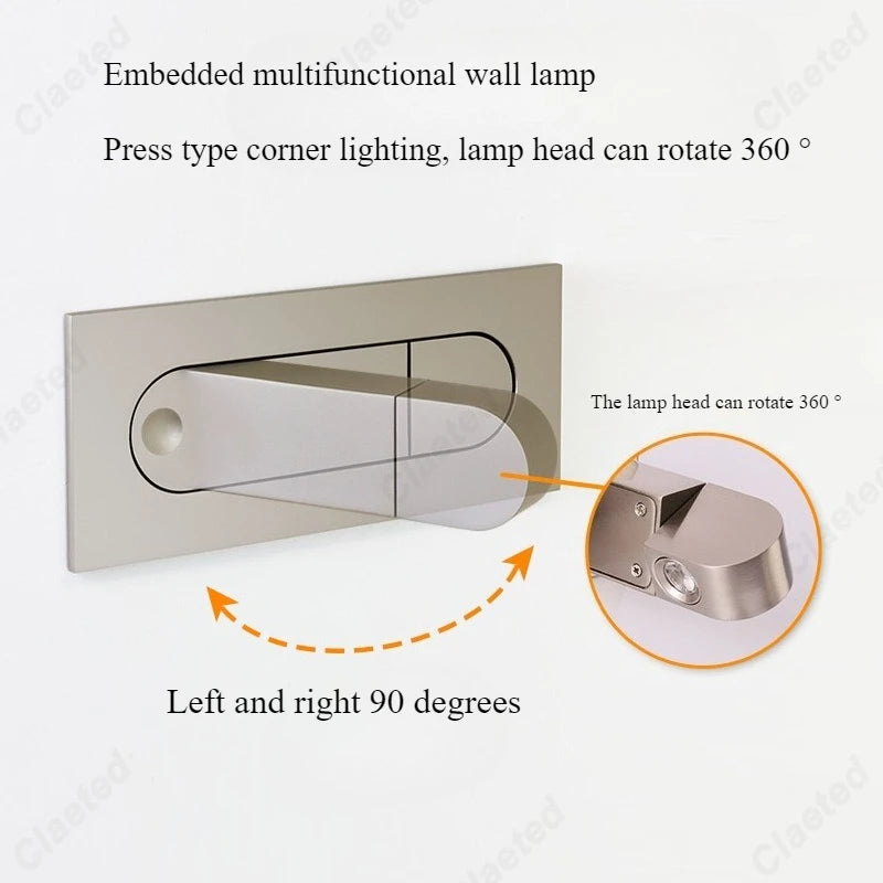 lampe murale led moderne minimaliste bronze gris clair éclairage chambre étude