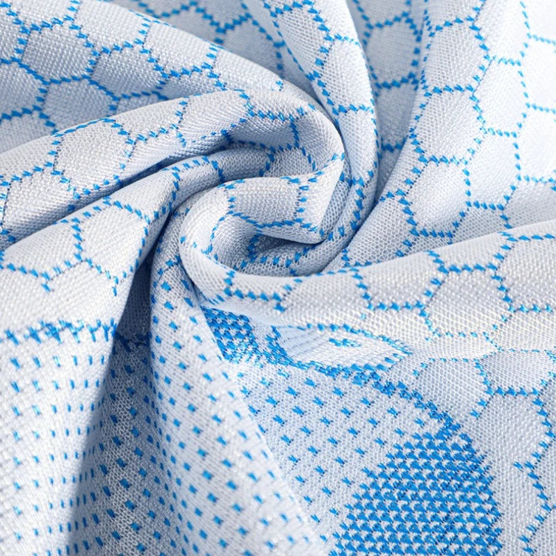 taies d'oreiller hexagonales bleues motif hello moderne 100 polyester frais