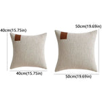 housse coussin moderne géométrique bleu marine marron gris 40x40 50x50 cm polyester coton