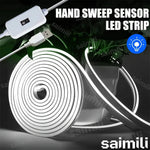ruban led blanc lisse moderne adhésif connecteur usb câble flexible étanche variateur capteur mouvement