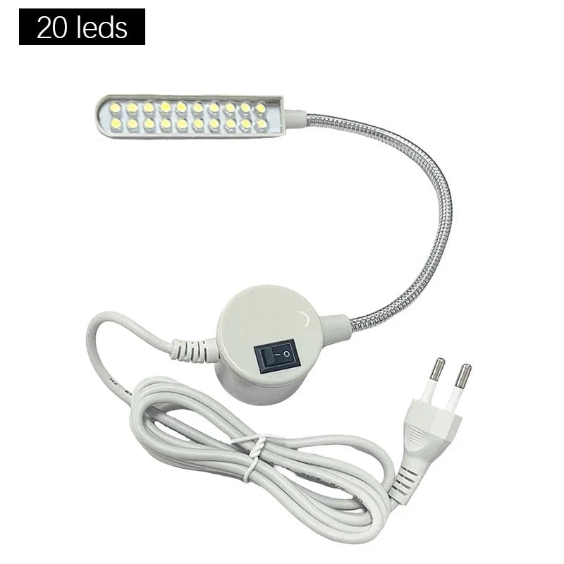lampe flexible blanc moderne aimant adhésif interrupteur câble prise us eu led adjustable