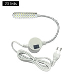 lampe flexible blanc moderne aimant adhésif interrupteur câble prise us eu led adjustable