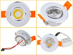 spot led noir orange argent 3w clips modernes 65mm 25mm 50mm
