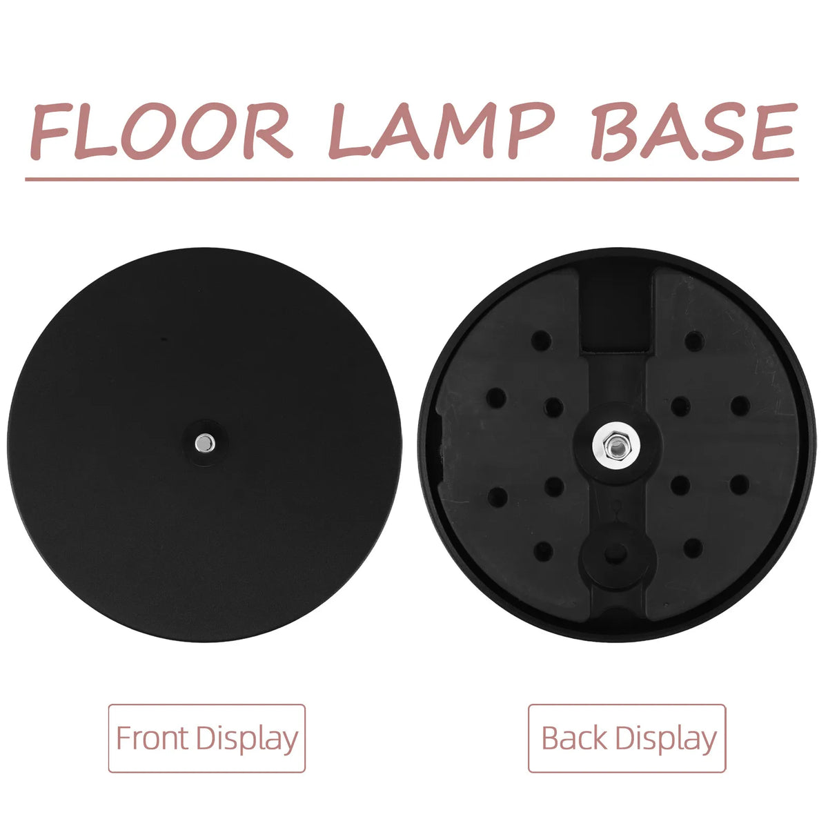 base lampe sol noir moderne vis fixe poids lourd stable sans abatjean