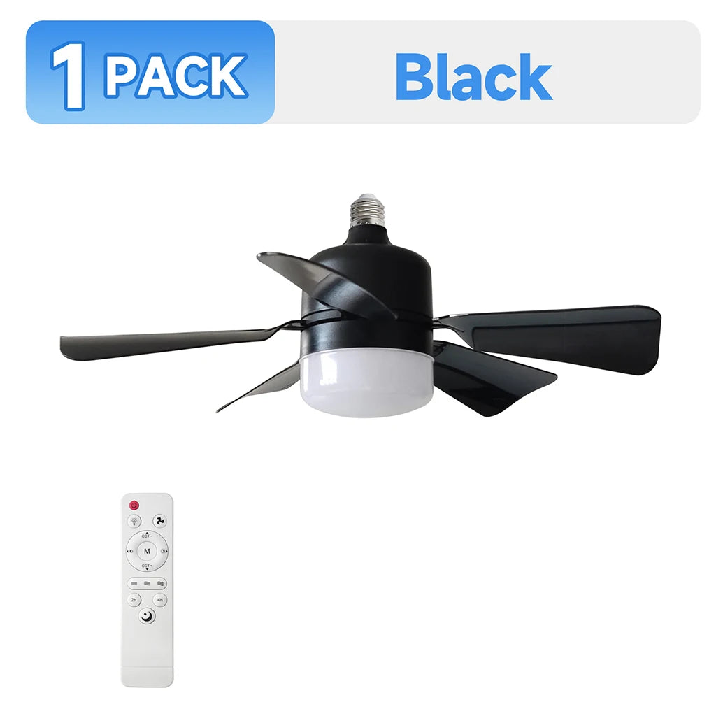 ventilateur lampe led blanc moderne télécommande fixe flux lumineux variable facile